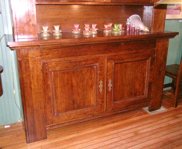 Italian El Marangon  2 Piece Walnut Hutch