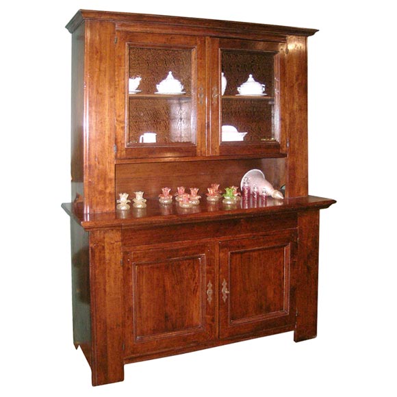 El Marangon  2 Piece Walnut Hutch