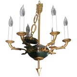 Dore' Bronze and Tole Chandelier