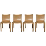 (TWO left) beige Cab chairs for Cassina