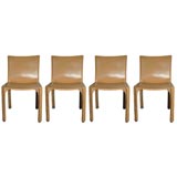 (TWO left) beige Cab chairs for Cassina