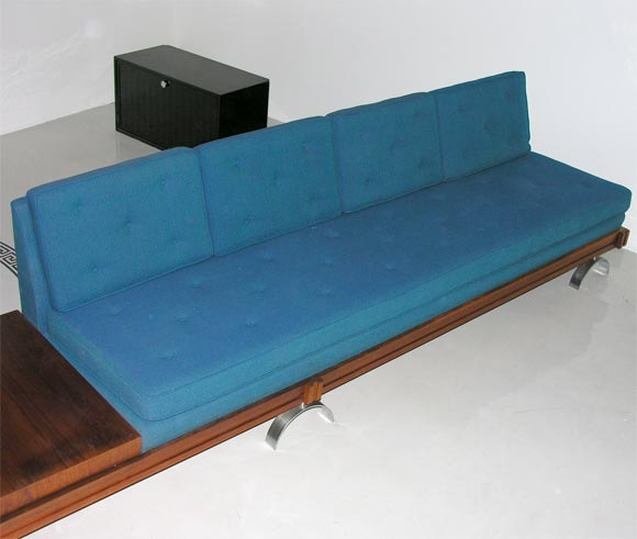 Paul Tuttle Attrib. Walnut & Steel Sofa