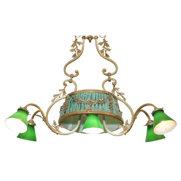 5 LIGHT BRONZE CHANDELIER