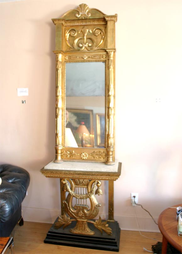 Gustavian Mirror and Console