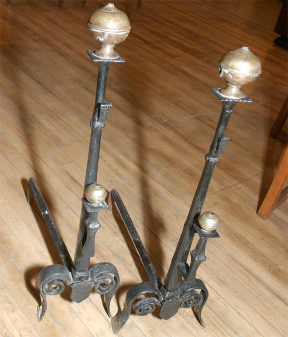 Early Iron and Brass Andirons