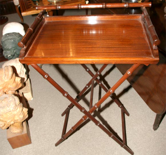 20th Century Faux Bamboo Butler's Tray