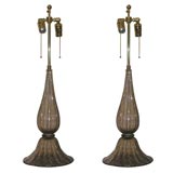 #3009 Pair of Murano Glass Table Lamps