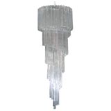 Contemporary Murano Spiral Glass Chandelier