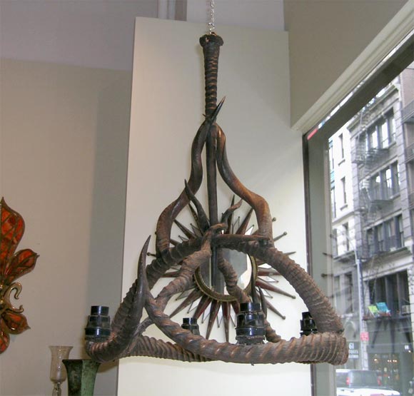 Horn chandelier