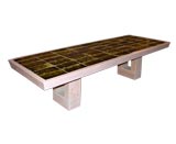 #1349  Tile topped cocktail table
