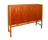 #1350  Tall sideboard with patterned doors
