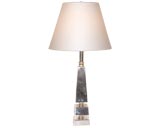 Silver plated pyramid lamp