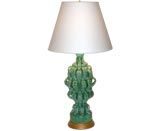 green ceramic table lamp