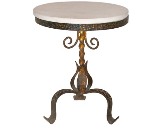 Gilt metal end table