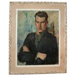 Male Portrait Signed R. Freyoz 1938