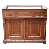 Antique Faux Bamboo Sink Cabinet