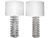 Lucite lamps by Karl Springer