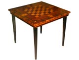 Inlaid Checkerboard Pattern Games Table