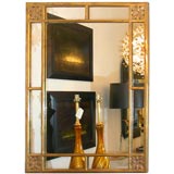 French 1920's Carved Gilded Wood Mirror