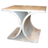 J.M.F. side table in lacquered goatskin by Karl Springer