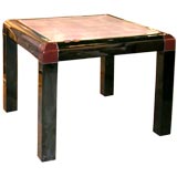 Side table with top in shagreen & bone by Karl Springer
