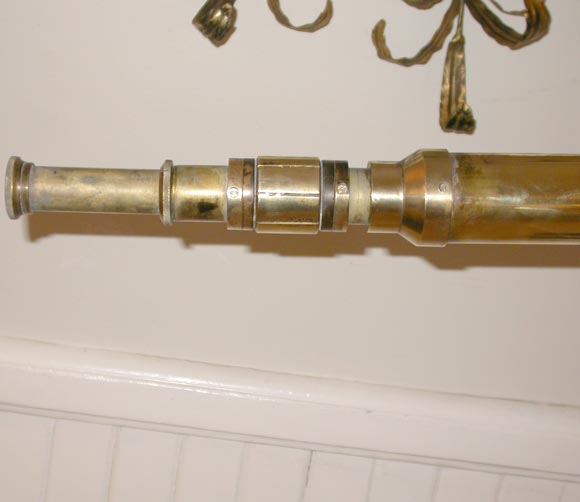!9th C Brass Telescope on Tripod Stand