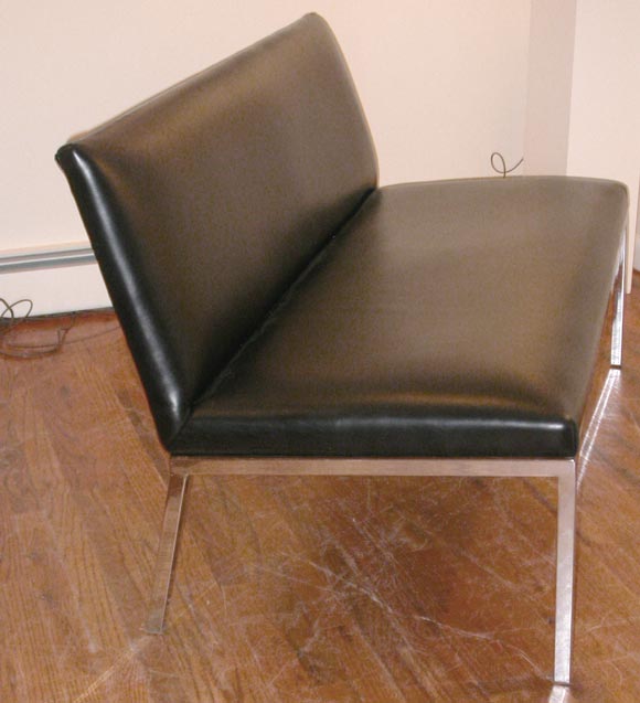 Black Leather Knoll couch