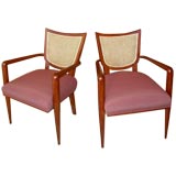 Set of 4 Jean Royere Ecusson Armchairs