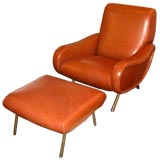 Pair of Arflex Lady Chairs by Marco Zanuso and Ottomans