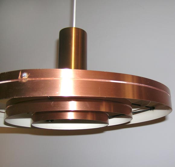 Danish Mid-Century Pendant / Ceiling Fixture by Lyfa In Good Condition For Sale In New York, NY