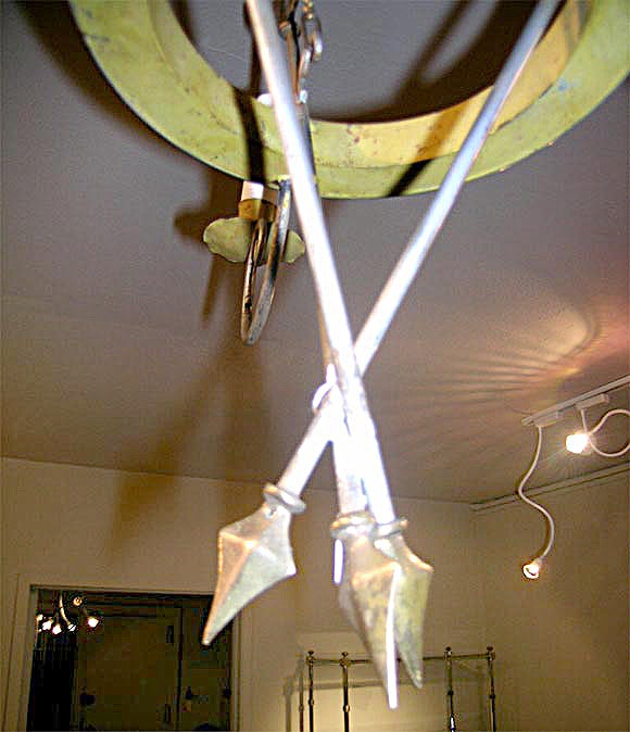 Italian Tole 'Arrow Form' Chandelier