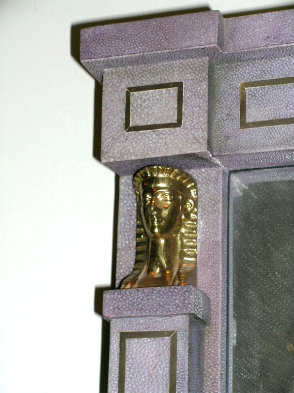 Shagreen Mirror by Maitland Smith