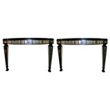 Mirrored Demi-Lune Console Table