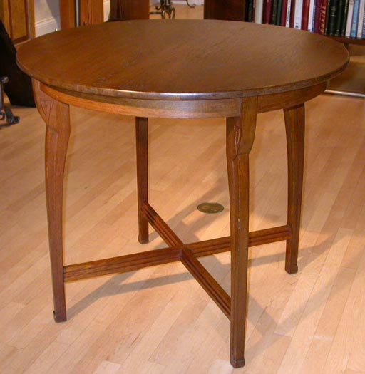 Oak Side Table Attributed to Van de Velde For Sale 1