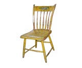 Set of Six Yellow Painted and Stencilled Hitchcock Chairs