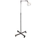 standing industrial parts with  handblown glass shade