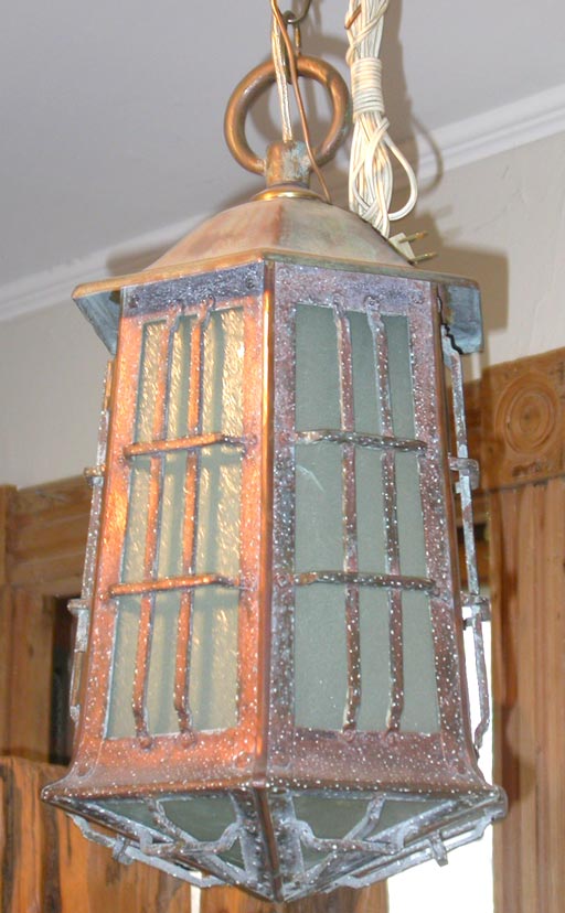 Pair of Copper Hanging Lanterns