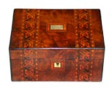 Burled Wood with Intricate Marquetry Box