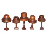 Antique Assorted Wood Milliner Hat Forms