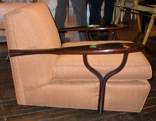 Laszlo Custom Design "Paddle Arm" Lounge Chair