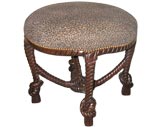 Carved Rope Ottoman