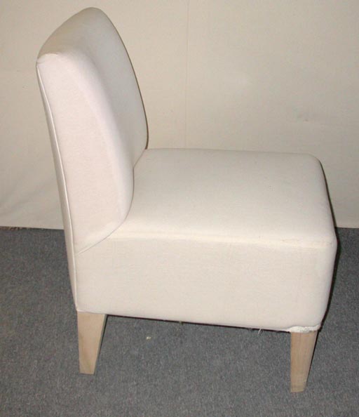 American custom round backed slipper chair For Sale