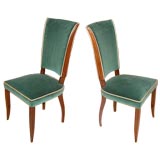 A Set of Six Art Deco Dining Chairs