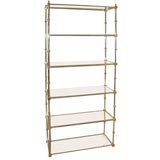 Chrome and Brass Etagere