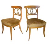 Set of Six Directoire Fruitwood Chairs