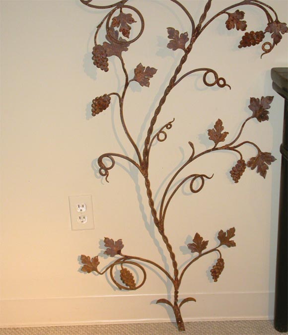Pair of French Tole Grapevine Sculptures