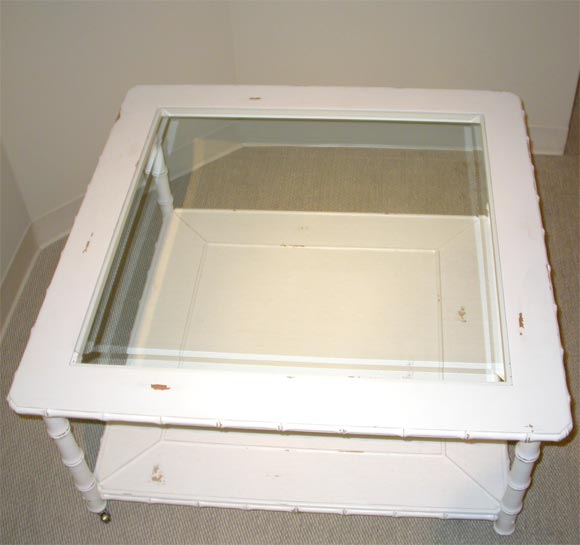 Early 20th Century 2-Tier White Cocktail Table