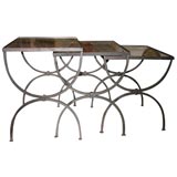 1940's Iron Nesting Tables Style of Royer