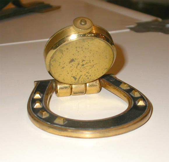 French 1930's Hermes Horseshoe Alarm Clock