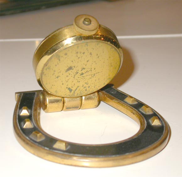 Mid-20th Century 1930's Hermes Horseshoe Alarm Clock